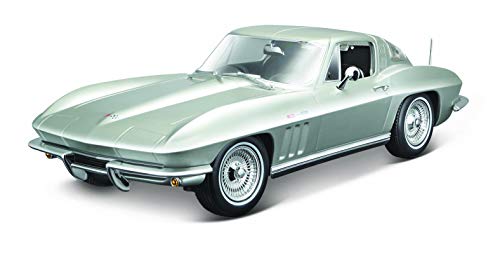 Maisto-31640S Chevrolet, Color Plateado, Corvette Stringray Z51 (31640S)