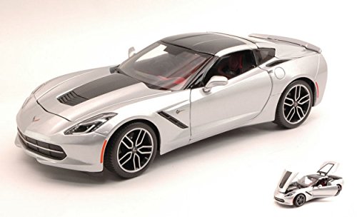 Maisto MI38132S Chevrolet Corvette Stingray Z51 2014 Silver Exclusive Serie 1:18 Compatible con