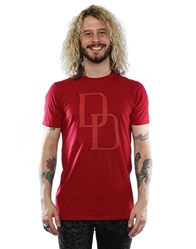 Marvel hombre Daredevil DD Logo Camiseta XX-Large Cardenal