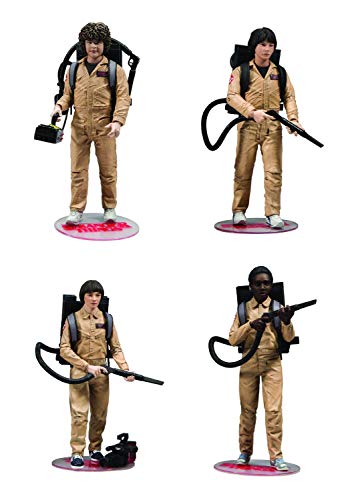 McFarlane- Stranger Things Pack Figuras Dustin, Mike, Will & Lucas Cazafantasmas, Multicolor, 15 cm (MAR187206)
