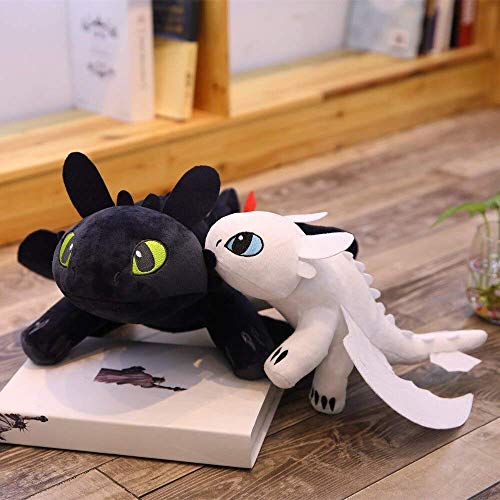 meilishop Peluche 2 Unids/Lote 35 Cm Película Cómo Hacer Que Tu Dragón Dragón Sin Dientes Juguete Nocturno Furia Ligera Furia Juguete De Peluche Muñeca De Peluche para Niños