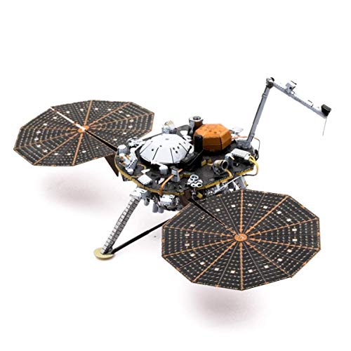 Metal Earth Fascinations, Insight Mars Lander Rompecabezas de Metal 3D, Corte láser en Miniatura