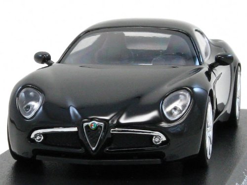 Minichamps 640120522 - Alfa Romeo 8c Competizione Negro - Escala 1/64 - Vehiculo en Miniatura