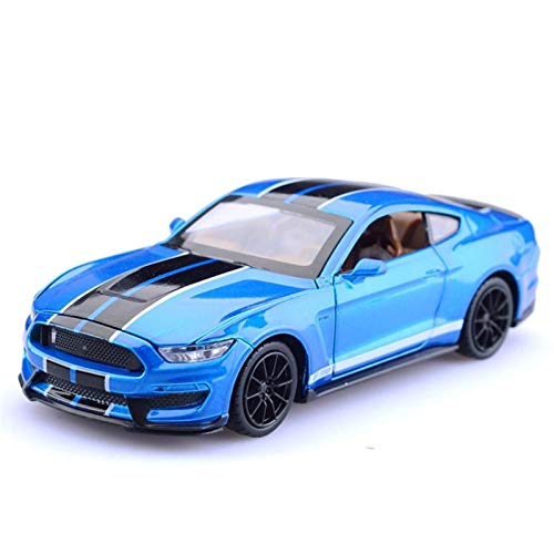 Modelo Coche 1:32 Simulación Supercar para Ford para Mustang para Shelby GT350 Modelo de automóvil Aleación Pull Back Back Toy Toy Car 4 Open Puerta Regalos para niños Bebé para niños Regalo peng