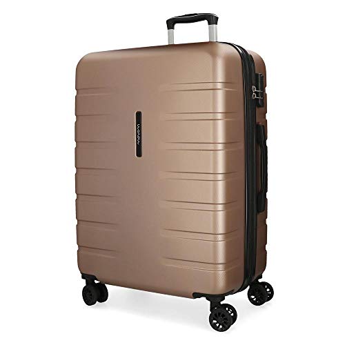 Movom Turbo Maleta grande Beige 56x79x31 cms Rígida ABS Cierre combinación 125L 4,6Kgs 4 Ruedas dobles Extensible