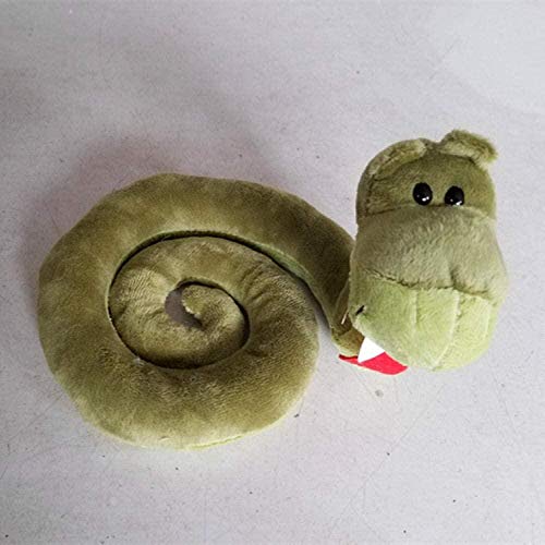 NC56 Serpiente de Peluche de Juguete Muñeca Placa de muñeca I Serpiente Serpiente Verde Lote Mixto Completo-Verde 15Cm