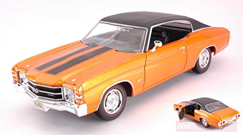 NEW MAISTO MI31890OR Chevrolet Chevelle SS 454 Sport Coupe 1971 Orange 1:18 Die Cast