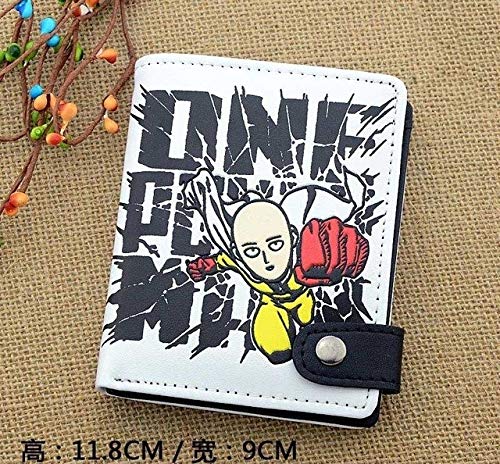 No Anime Cartera Corta de Cuero PU Cartera Multicapa Monedero One Punch Man 2