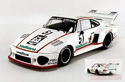 Norev NV187432 Porsche 935 N.51 2nd DRM ZOLDER 1977 B.WOLLEK 1:18 Die Cast Model Compatible con