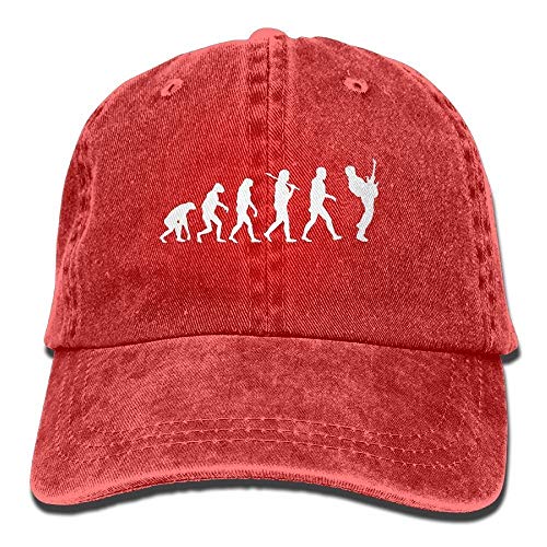 Not Applicable Sombrero De Deporte,Sombreros Sombrilla Al,Dad Hat,Ocio Sombrero,Sombrero De Sol,Guitar Player Evolution Funny Denim Jeanet Gorra De Béisbol Ajustable Dad Hat