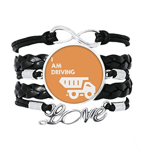 OFFbb-USA - Pulsera de transporte de mercancías de conducción, correa de cuero trenzado, regalo