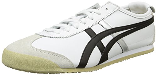 Ontisuka Mexico 66 Dl408-0190-10 - Zapatillas unisex adulto, color blanco (white/black 0190), talla 45 EU