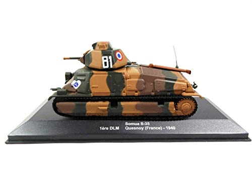 OPO 10 - Tanque Militar 1/43 SOMUA S-35 1st DLM Quesnoy France 1940 - Colección Eaglemoss