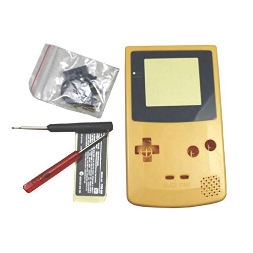 OSTENT Reemplazo de cubierta de carcasa de carcasa completa compatible para consola de color Nintendo GBC Gameboy - Color amarillo
