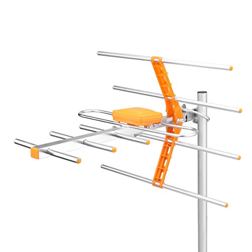 OurLeeme Alcance de recepción 470MHz-860MHz Antena Exterior de Alta Ganancia Antena HDTV Digital amplificada al Aire Libre/ático/Techo HDTV Wirth Canales UHF 21-69