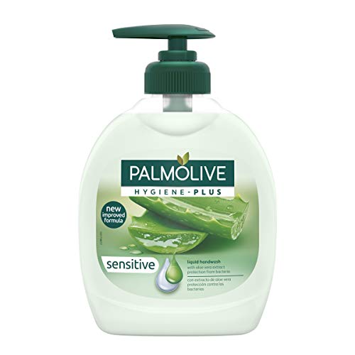 Palmolive Hygiene Plus Sensitive Aloe Vera, Jabón Líquido de Manos - Lote 4 uds x 300 ml