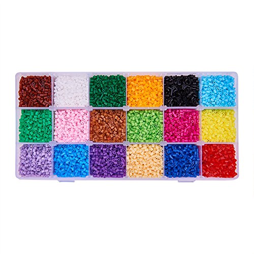 PandaHall 3000 unidades Cuentas de 2,5 mm tamaño mini abalorios hama beadsbeads18 Colors 2.5mm