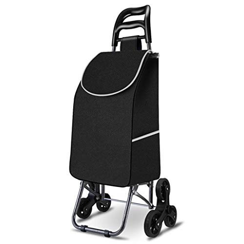 PANYUE Portátil de casa Carrito de la Compra de vagones Bienes Diversos Carro Carro de Equipaje/Subir escaleras Plegables de luz Carrito 6 PU Rueda de Mango ergonómico Carro Plegable versátil