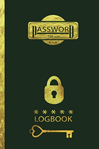 PASSWORD LOGBOOK: gold -WTF Is My Password-Password Book Log Book Alphabetical Pocket Size 6 "x 9"/ 120 pages (Password Logbook)