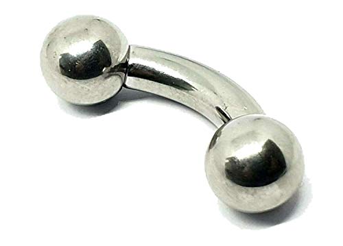 Pesas Piercing Curvo Barra 4g Calibre (5mm) 10mm Bola 35mm Total Titanio g23 Prince Albert Interno Hilo