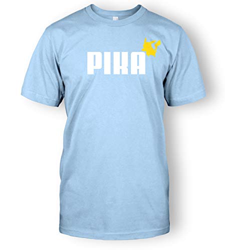 Pika T-Shirt tee Top (Medium, Light Blue)