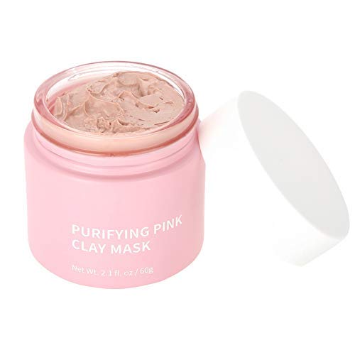 Pink Clay - Mascarilla para lavado facial, barro, mascarilla blanqueadora antiarrugas, cuidado de la piel