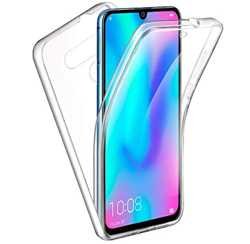 PLANETMOVIL Funda 360 Compatible con [ LG Q60 / K50 ] 6,26 Pulgadas Carcasa Doble Cara 360 de Silicona Delantera + Trasera TPU rigido Doble 100% Transparente Enteriza y Completa