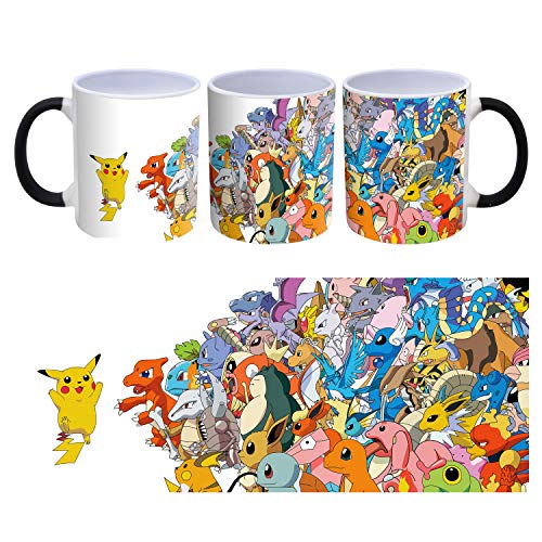 Pokemon 1st Generations Taza de café de cerámica con cambio de calor, 300 ml (Mug)