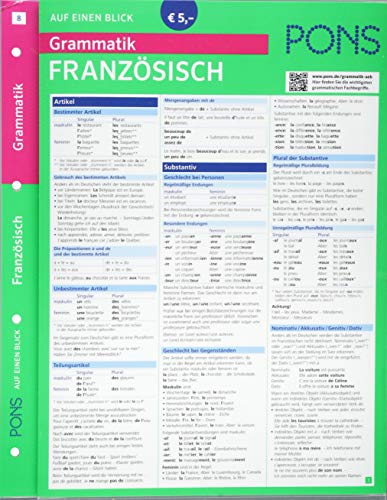 PONS Grammatik auf einen Blick Französisch: 8