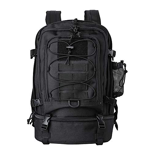 Procase Mochila Táctica Militar 30L, Multifuncional Backpack Resistente de Tela Oxford con Muchos Bolsillos para Deportes al Aire Libre como Senderismo, Acampanada, Caza, Trekking, Viaje - Negro