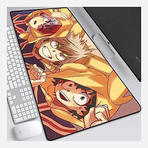 QIANBAI Alfombrilla de ratón My Hero Academia One 's Justice 800 x 300 mm, precisión y velocidad perfectas, alfombrilla de ratón para juegos con base de 3 mm de grosor, para portátiles, PC, R