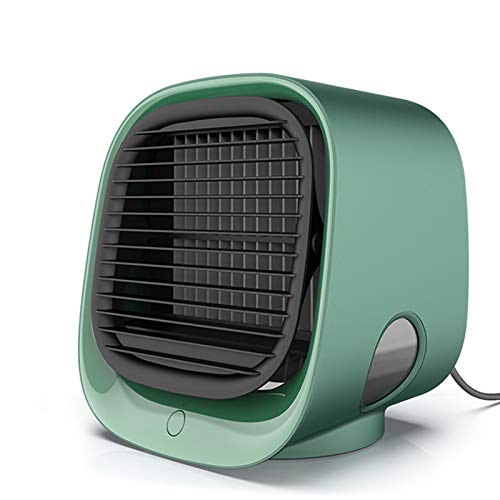 Qianghua Refrigerador De Aire Personal,Aire Acondicionado portátil, Ventilador de enfriamiento de Escritorio de 3 velocidades, humidificador, Adecuado para Oficina, hogar, Dormitorio,Ink Green