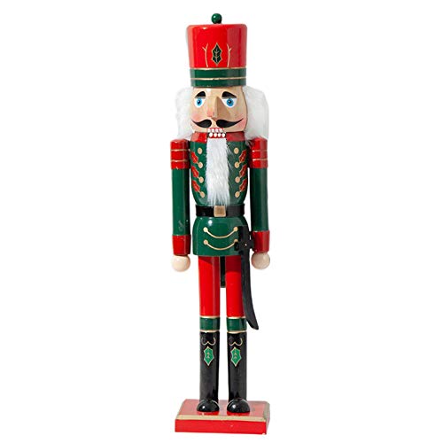 QIEZI Adorno de Soldado Cascanueces de Madera de Navidad de 50 CM / 38 CM, Juguetes de Marionetas para niños para Adorno de decoración de habitación de niños