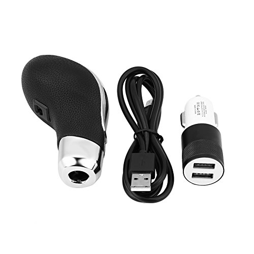 Qiilu Pomos de palanca de cambio de marcha del coche con Luz LED RGB Carga USB Sensor de Toque activado(rojo)