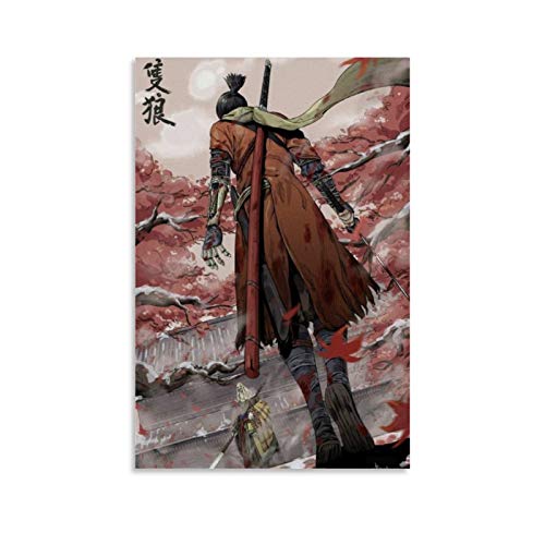 Qiuni Juego Sekiro Shadows Die Twic - Lienzo decorativo para pared (30 x 45 cm)