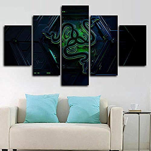 QMCVCDD Impresión 5 Piezas Lienzo Pc para Juegos Casa Sala Oficina Regalo Decoración Mural HD Imágenes Póster 5 Piezas Artística Cuadros