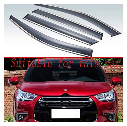 QUXING Ventanillas Viento y Lluvia para Citroen DS4 2012 2013 2014 Visa Exterior Ventas De Ventilación Ventana Sun Sun Rain Guard Deflector Protector De Lluvia Visera