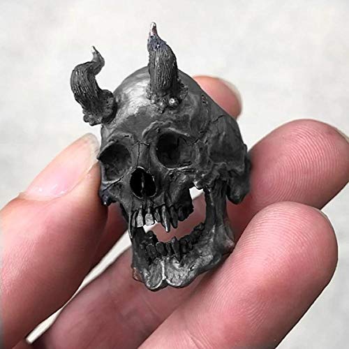 RNXRB Satan Devil Demon Ring Gothic Knight Ring Mens Punk Biker Domineering Jewelry 9 Negro