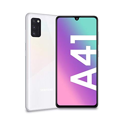 Samsung Galaxy A41, smartphone, pantalla 6,1" Super AMOLED, 3 cámaras traseras, 64 GB ampliables, 4 GB de RAM, batería de 3500 mAh, 4G, Dual SIM, Android 10, 151 g [versión italiana]