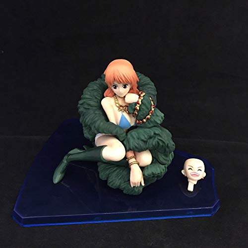 SDFDSSR Anime Doll One Piece Nami 20 ° Aniversario Conmemorativo Hecho a Mano Versión Estatua Muñeca Escultura Juguete Decoración Modelo Muñeca Altura 8cm