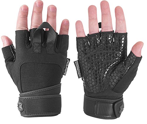 Seibertron Pro 2.0 Gel De Sílice Grip con Correa Ajustable Ofrece Apoyo de la muñeca Bespirable Levantamiento de Pesas Aptitud Guantes Gimnasio Crossfit Entrenamiento Culturismo Fitness Gym Gloves XL