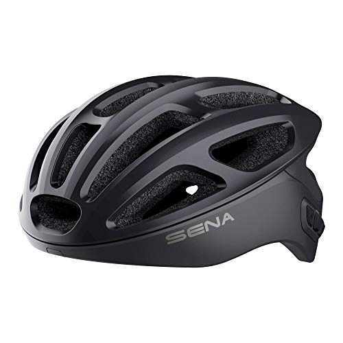 Sena R1 Smart Helmet para ciclismo (Matte Black, Tallas L), Certificado CE