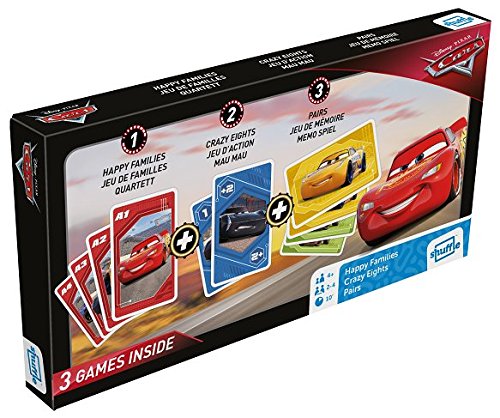 Shuffle- Tripack Cars Juego de Cartas, Multicolor (Cartamundi 108433902)