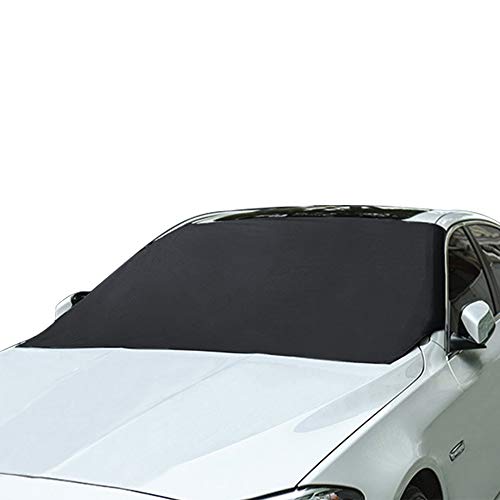 Simpeak Protector de Parabrisas, Cubierta del Parabrisas Coche Magnético Protege de Sol Viento Rayo UV Polvo, Funda Plegable Parabrisa Delantero Universal para Coche(210 X125cm)