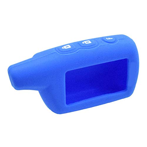 STEDMNY Funda de Silicona para Llave de Coche para Pandora DXL 3000 3100 3170 3300 3210 3500 3700 Alarma de Coche LCD Control Remoto Funda Protectora Llavero Bolsa, Azul