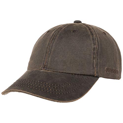 Stetson Gorra Statesboro Old Cotton Hombre - de Beisbol algodón Hebilla Metal, con Visera, Visera Primavera/Verano - S/M (54-57 cm) marrón