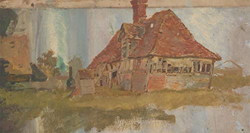 Sulis Fine Art Alfred William Strutt (1856-1924) - Aceite de principios del siglo XX, La antigua casa