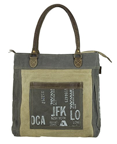 Sunsa mujer bolsa de mensajero vintage bolsa cruzada de lona militar 45x38x11cm 1803