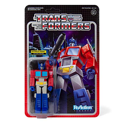 SUPER7 TRANW01-OPT-02 Transformers: Optimus Prime Reaction Figure, Multicolor