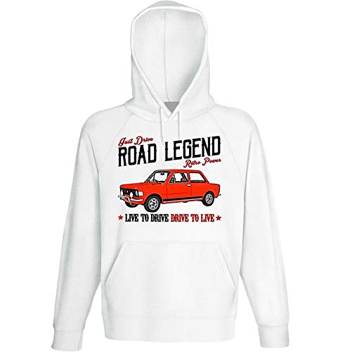 Teesandengines Fiat 128 Rally Sudadera con Capucha Size Medium